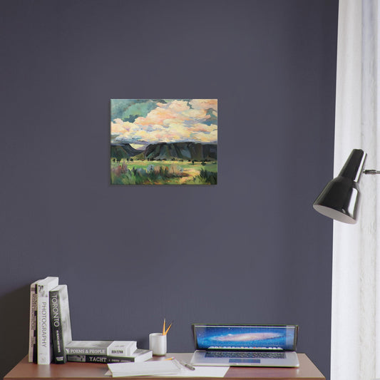 'Sky Valley Road' Southwestern Landscape I 16x20 inch Art Print on Canvas I Original Artwork by American Artist Barbara Cleary