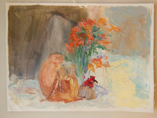 Tamara S Gordon. Still Life.  Oil on Canvas Paper.  #6