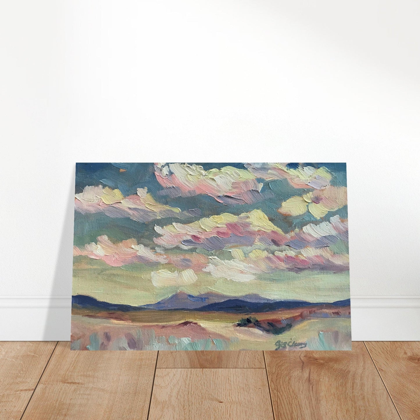 'Rio Chama' Landscape I 12x18 Museum-Quality Matte Paper Poster | Original Artwork by American Artist Barbara Cleary (Fall Collection)