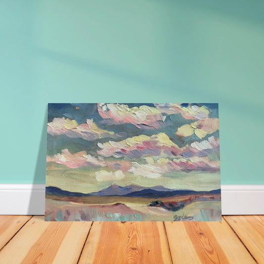 'Rio Chama' Landscape I 12x18 Museum-Quality Matte Paper Poster | Original Artwork by American Artist Barbara Cleary (Fall Collection)