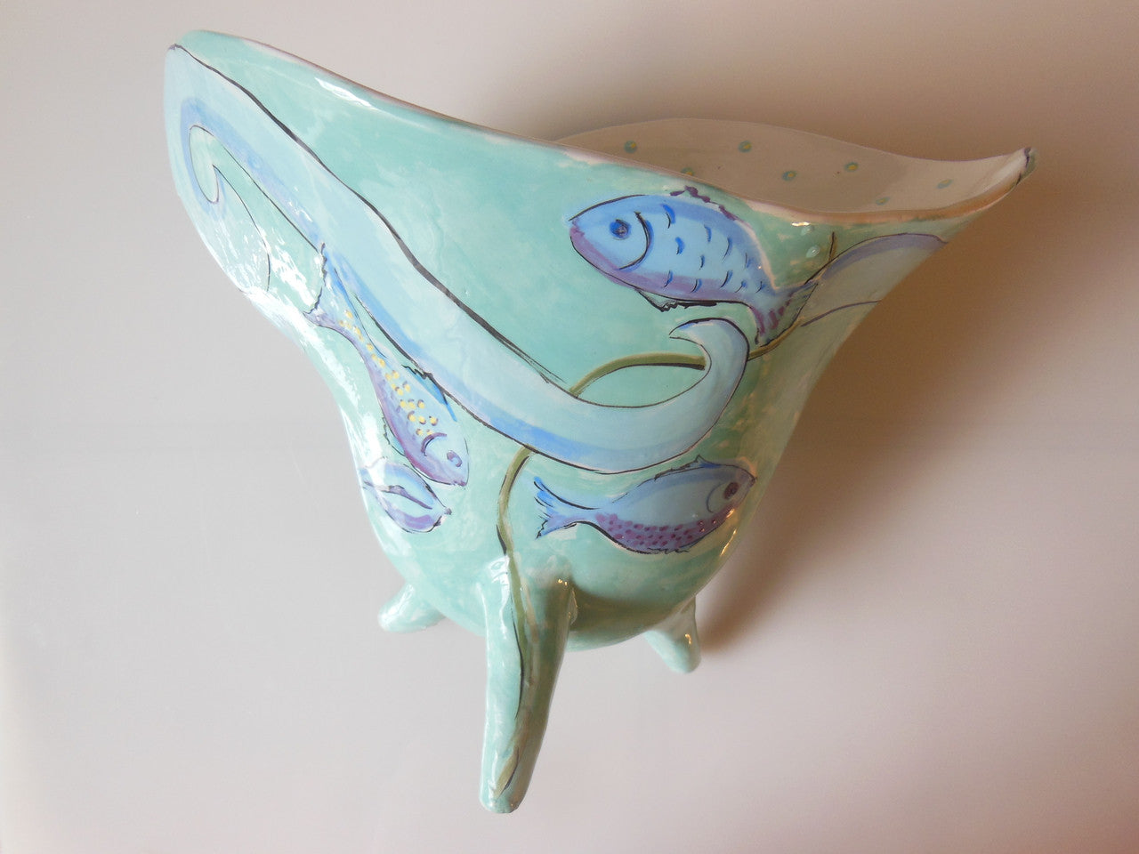 Tamara S Gordon Ceramics. Magical Wavy Ocean pot