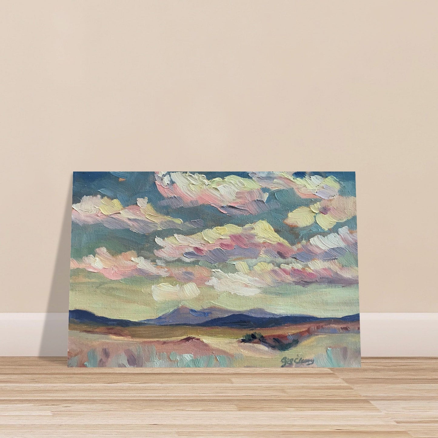 'Rio Chama' Landscape I 12x18 Museum-Quality Matte Paper Poster | Original Artwork by American Artist Barbara Cleary (Fall Collection)